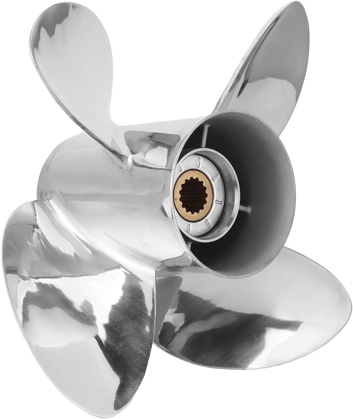 ボートプロペラ 右回転 4ブレード ステンレススチール 13 x 19 右