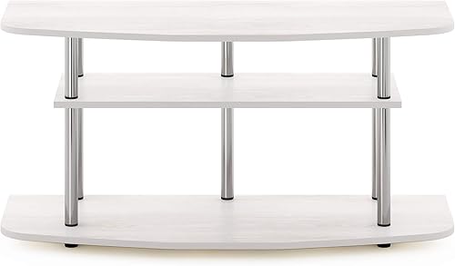 Miniatura 28 de Furinno Tools - Mesa de 3 niveles para TV., Madera, Roble francés gris/negro. Roble francés gris/negro.,Marron oscuro,Espresso / negro,Ámbar