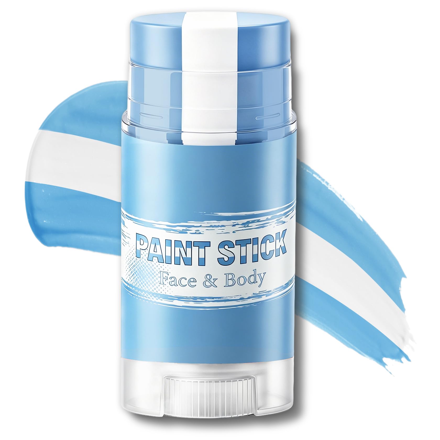LZXLUKGIR Blue White and Blue Face Body Paint Stick,Gentle Blendable Argentina Face Paint Sticks for Soccer,Football,Softball,Baseball Sports Theme Eye Black Stick Makeup(05 Argentina)
