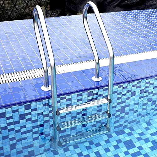 Escalera para piscina de acero inoxidable con 5 peldaños miniatura 1