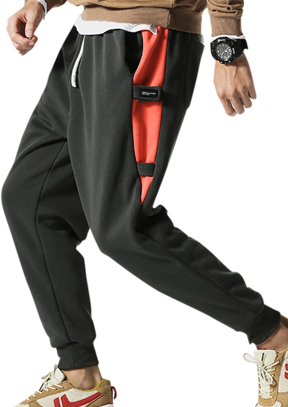 Amazon.de LanLan Stilvolle Männer Casual Spleißen Hosen Sport Knöchel Banded Hosen Geburtstag