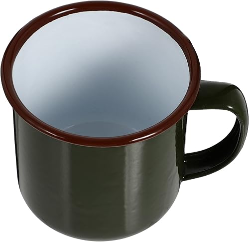 DOITOOL Taza de camping esmaltada, 8.5 onzas, pequeñas tazas de café vintage, color atractivo, tazas de café, taza de café de viaje para uso