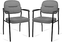 Vista 25 de CLATINA Silla de recepción de invitados, sillas de sala de conferencias, sillas de sala de espera con brazos acolchados, silla de escritorio sin