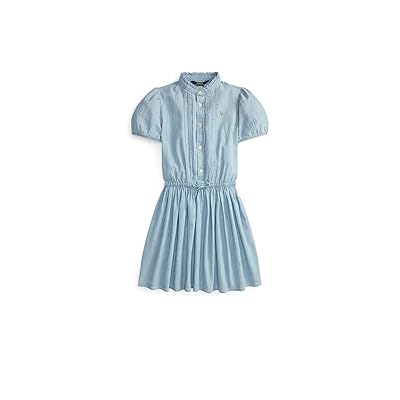 Polo Ralph Lauren Kids Indigo Cotton Chambray Dress (Big Kid) Girl