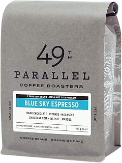 49th Parallel Coffee Roasters - Roasted Coffee Beans (Blue Sky Espresso, 12 ounce)