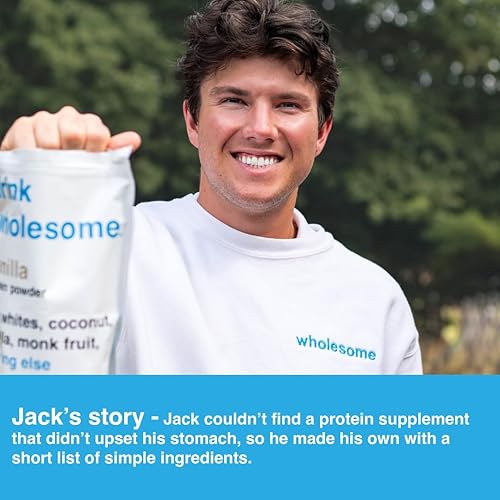 Miniatura 5 de drink wholesome Proteína en polvo de clara de huevo de vainilla  Fácil de digerir y amigable con el intestino  Ingredientes simples  Sin aditivos