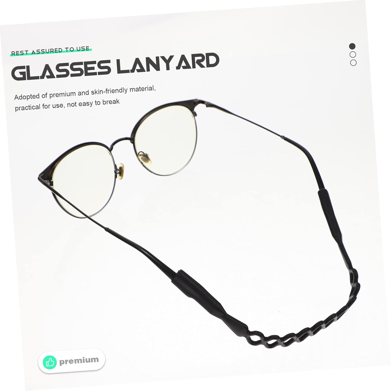 DOITOOL 30pcs Glasses Strap - Lanyard for Men Elastic Headband Stylish Solid Color Design Multi-functional Eyeglass Fixing Chains