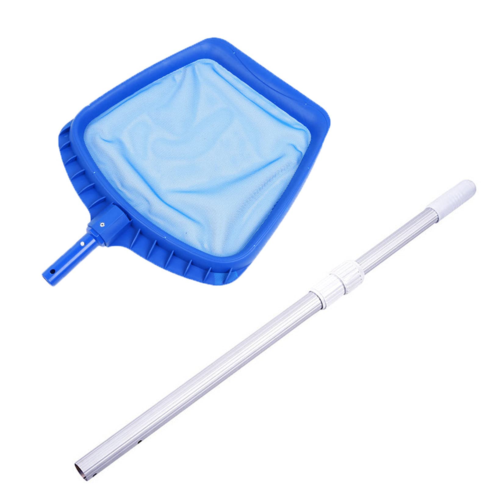 Épuisette de piscine avec manche télescopique - Nettoyeur de feuilles portable durable pour piscines