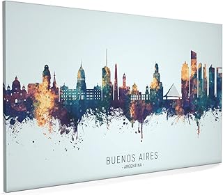 Buenos Aires Argentina Skyline Box Canvas Print with City Name -12246
