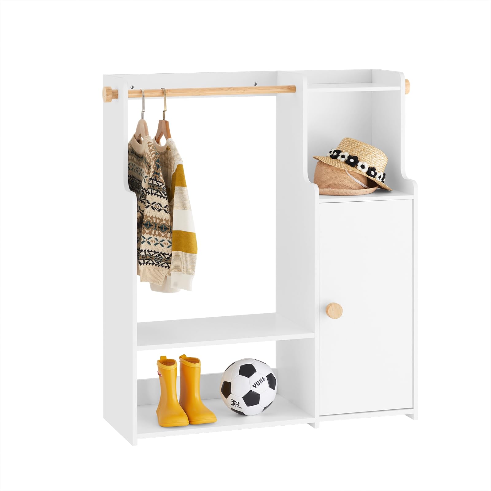 SoBuy Kinderregal Bücherregal Standregal mit 2 Ablagen für Kinder weiß KMB11-W 4