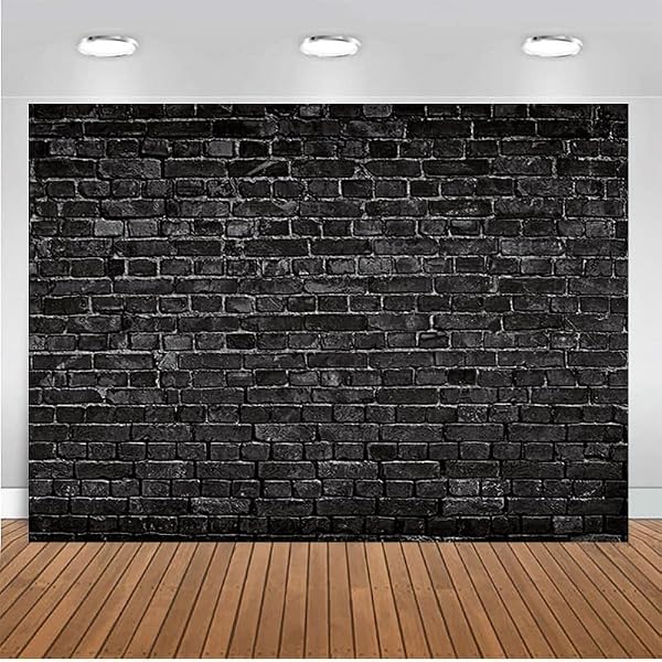 CHAIYA 10x8FT Black Brick Photography Backdrop Brick Backdrop Baby Shower Birthday Party Decoration Backdrop Newborn Baby Photoshoot Prop 298 by CHAIYA - Used condition - US$16.18