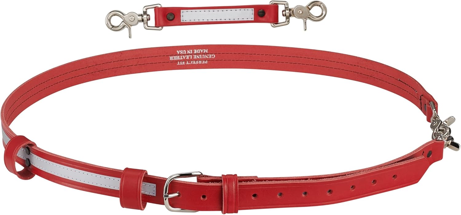 Perfect Fit Shield Wallets Firefighter Leather Bundle Radio Strap and Anti-Sway Holder Combo Kit Fireman Red Leather