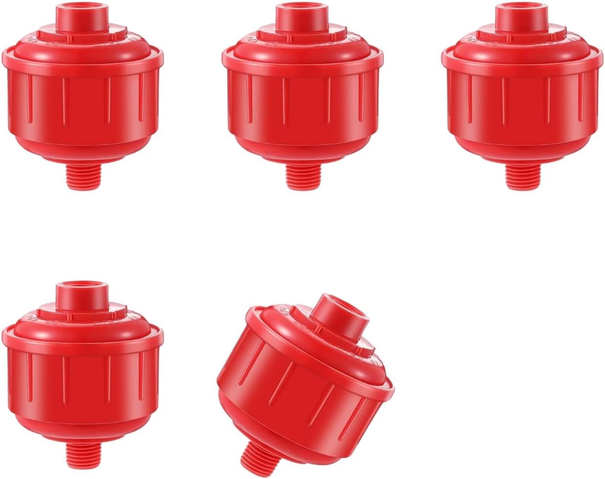 Nispira Disposable Mini Air & Water Spray Gun Filters High-Flow Whirlwind Air Line Filters with Standard 1/4-Inch Threads Compatible with Most Spray Guns & Air Tools, 5 Packs