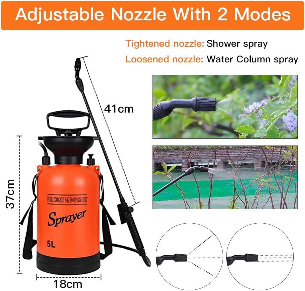 Buy FUKEA Garden Pressure Sprayer 5 Litre Pump Action Pressure Sprayer