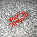 Car Styling Sticker for Bloody Hahaha Why So Serious Classic Film Cartoon Decal Motorcycle Helmet Body Tape (150x80mm, Red)