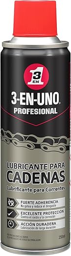 3 En 1 – Lubricante Cadenas Spray 250 ml.