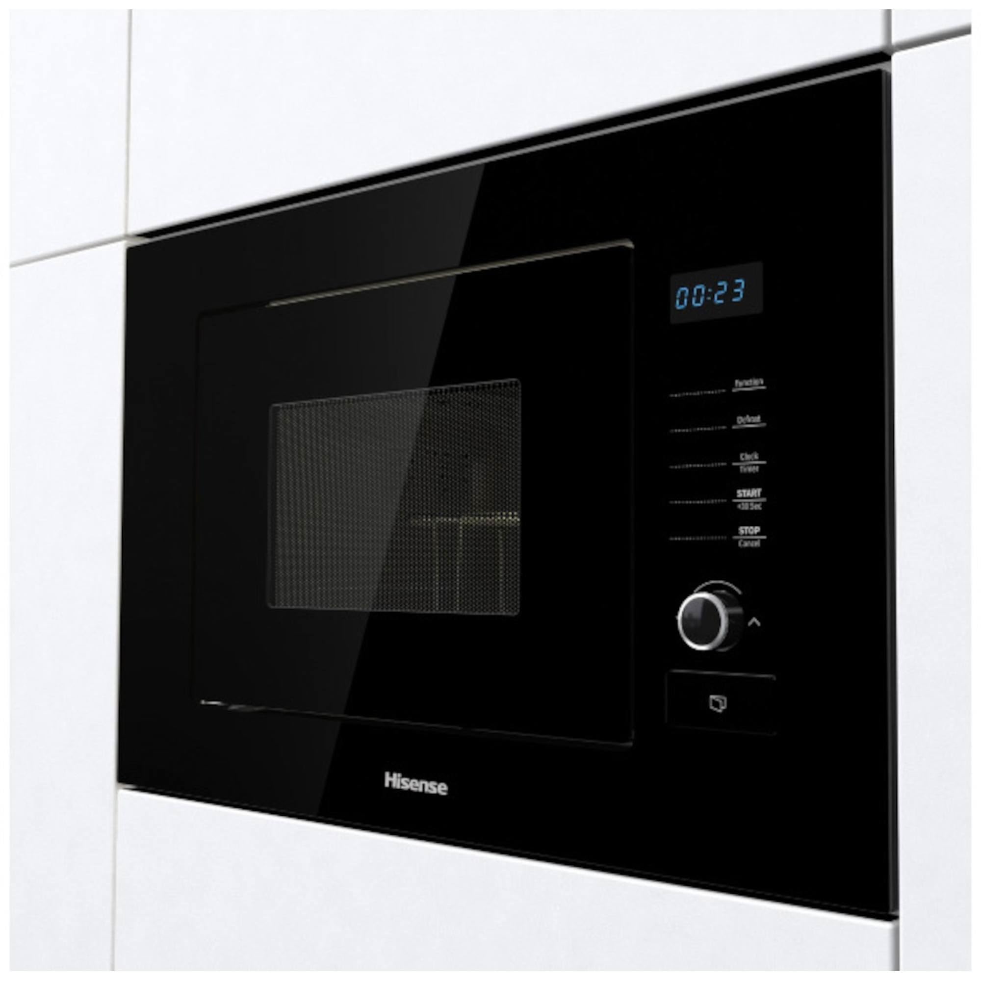 Hisense HB20MOBX5UK Integrierte Mikrowelle, 20 Liter, 800 W, Schwarz