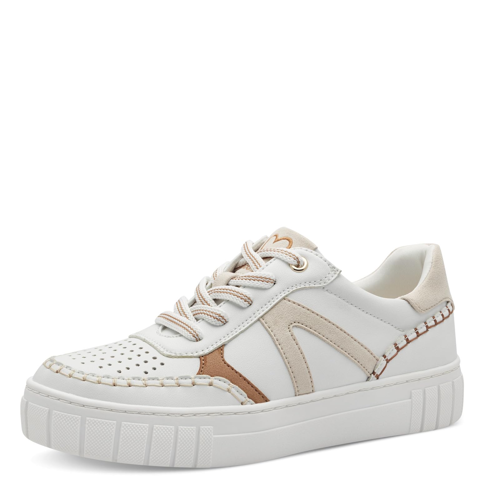 MARCO TOZZI Women's 2-23703-44 Trainers, White/Dune, 37 EU, White Dune, 5 UK