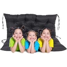 2/3 Seater Bench Seat Mat Back Cushion, Extra Soft with Ties Seat Cushion, Replacement Cushions for Outdoor Swing for Lounge Chair Bench Cushion Loveseat M 100x100x10cm
