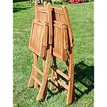 Patioco Teakholz Klappsessel mit Armlehne (2er-Set)