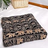 EGOBUY Bohemian Seat Cushion, Square Floor Pillow Cotton Linen Sitting Pillow Yoga Tatami Mat for...
