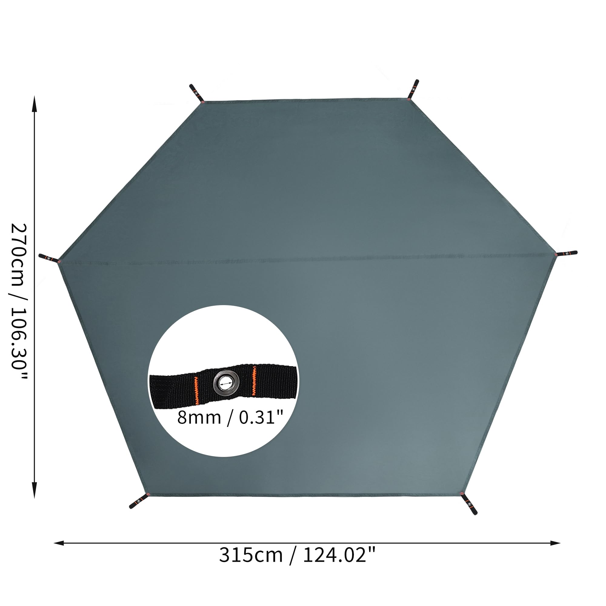 さ*ー様 六角形テント+テントシート Amazon | グランドシート 六角形 テントシート 防水 軽量