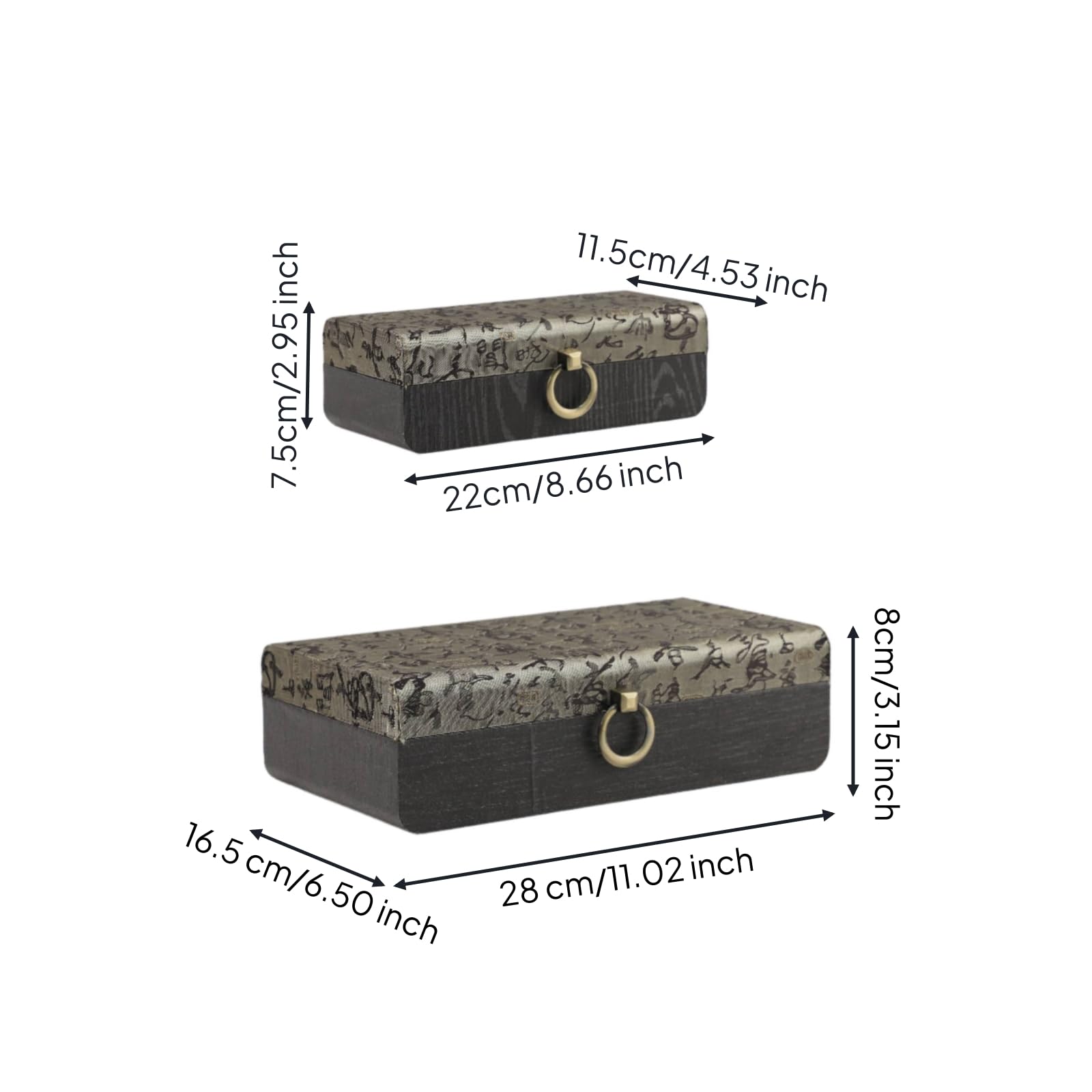 2 Piezas Cajas con Tapa Resistente Cajas Organizadoras Reutilizable Caja con Tapa para Estanterías