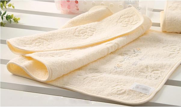Towel 4-Piece Embroidered Bath Towel/Solid Ultra Soft 100% Cotton Towel Set Absorbent Bath Sheets for Bathroom Towels for Bathroom (Color : Beige)