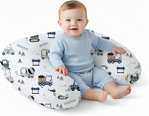 Miniatura 15 de Little Grape Land - Almohada de lactancia mejorada, lactancia materna y biberón durante 0 a 16 meses, funda suave lavable a máquina con relleno