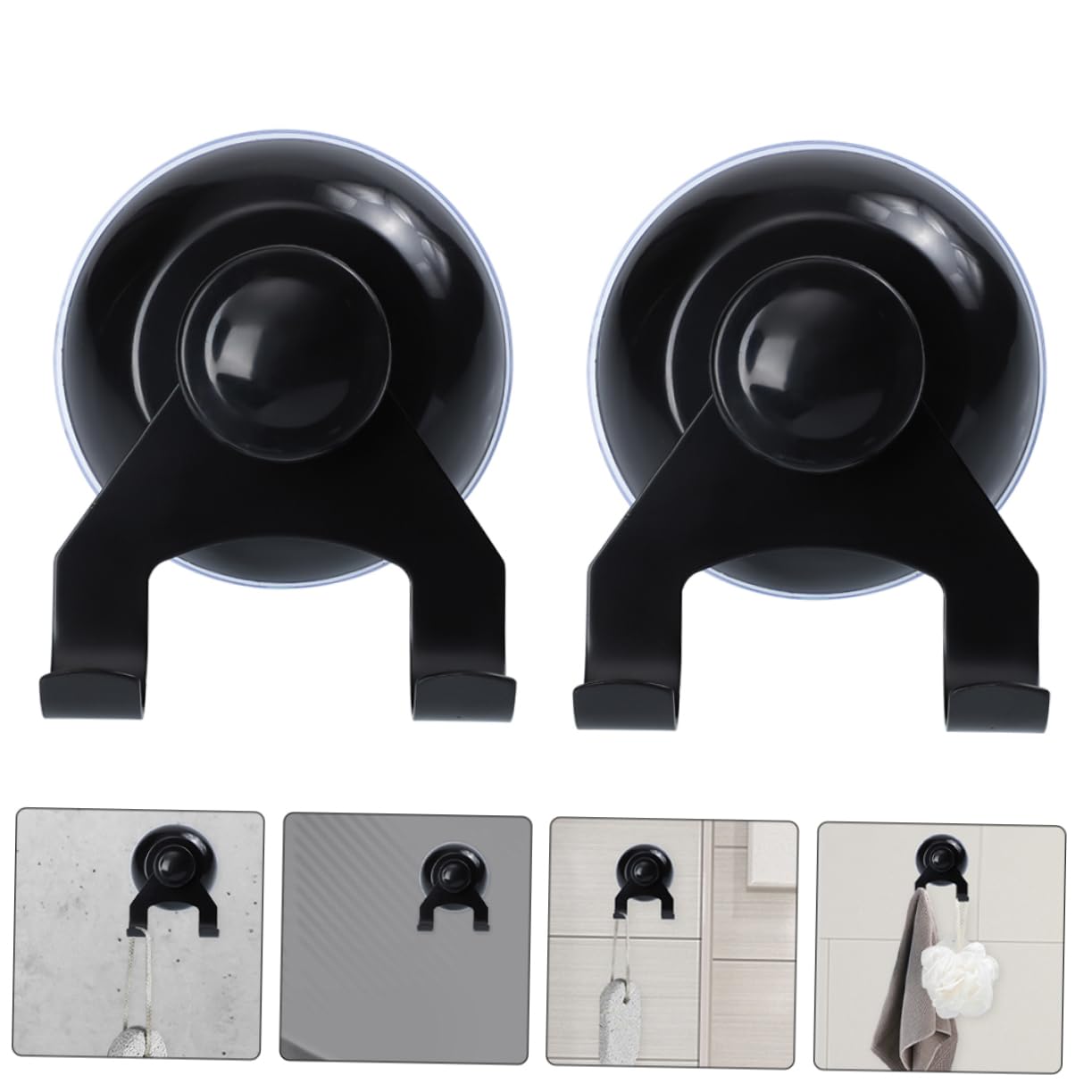HOMSFOU 8piezas Ganchos De Ventosa De Inoxidable Para Baño y Cocina Soporta Hasta Fácil De Instalar y Reubicar Sin Daños Para Almacenamiento Paredes