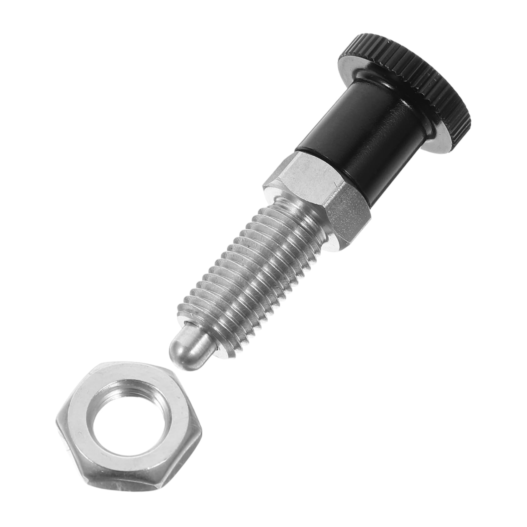 NAMOARLY Stainless Steel Spring Locking Pin Self Retractable Indexing Plunger for Plumbing Tools Round Head M8 Spring Indexing Plunger