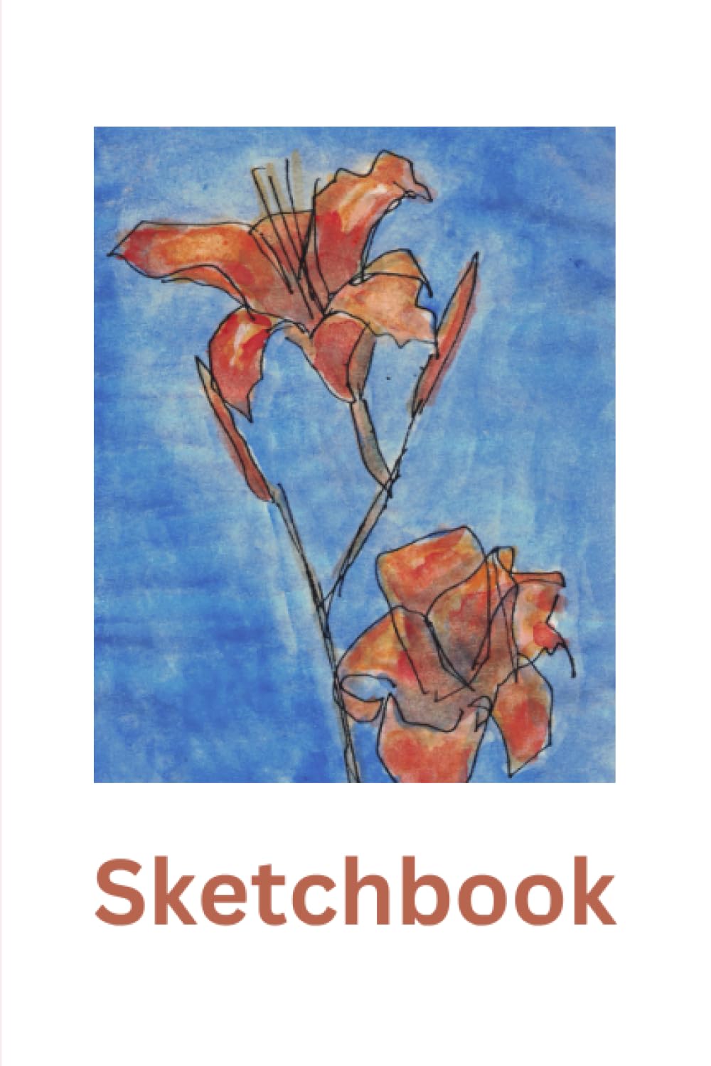 Floral Sketchbook - Day Lily: Sketchbook with Day Lillies on the Cover, 120 Blank Pages to draw on. Ideal for Children and Adults