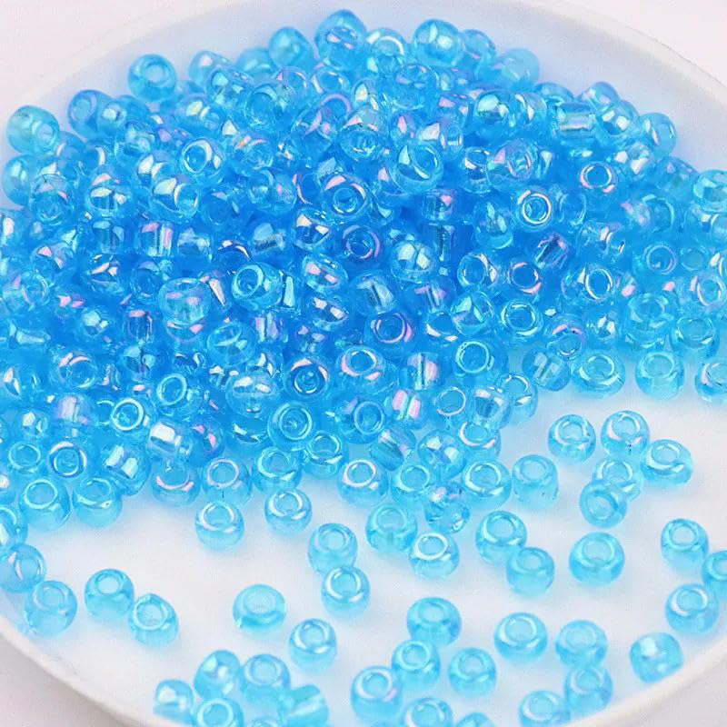 Szklane koraliki z nasionami małe koraliki 1,5-4 mm szklane koraliki ryżowe magiczny kolor przezroczyste imitacja kolorów rozproszone koraliki DIY koraliki akcesoria z frędzlami