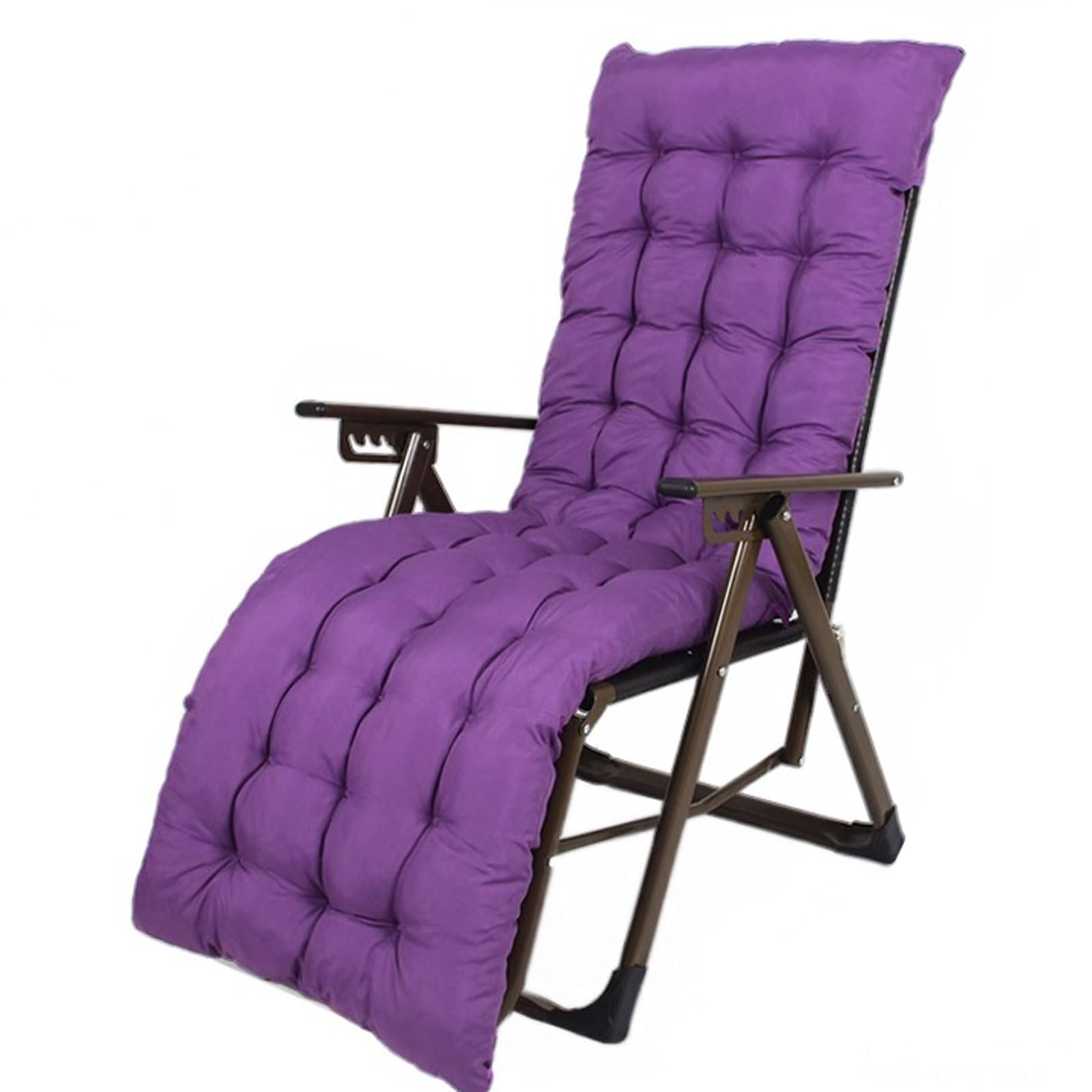 Générique Fauteuil inclinable Pliant réglable - Fauteuil inclinable de Jardin, Fauteuil Pliant réglable avec Coussin, Fauteuil de Repos pour terrasse, Balcon de Plage (L, 93 x 60 x 15 cm)