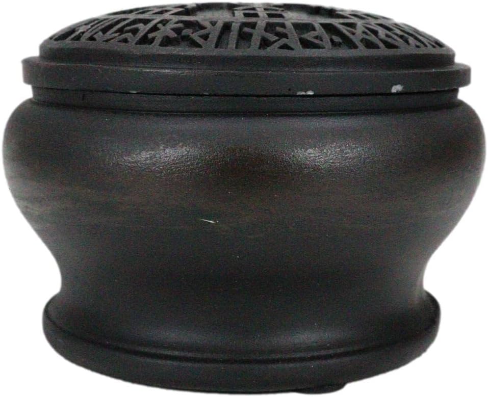 Ebros Gift Norse Mythology Black Thor Mjolnir Hammer Vegvisir Magical Talisman Compass Jewelry Small Decorative Trinket Stash Jewelry Box Figurine As Viking Old Gods Odinson Accent