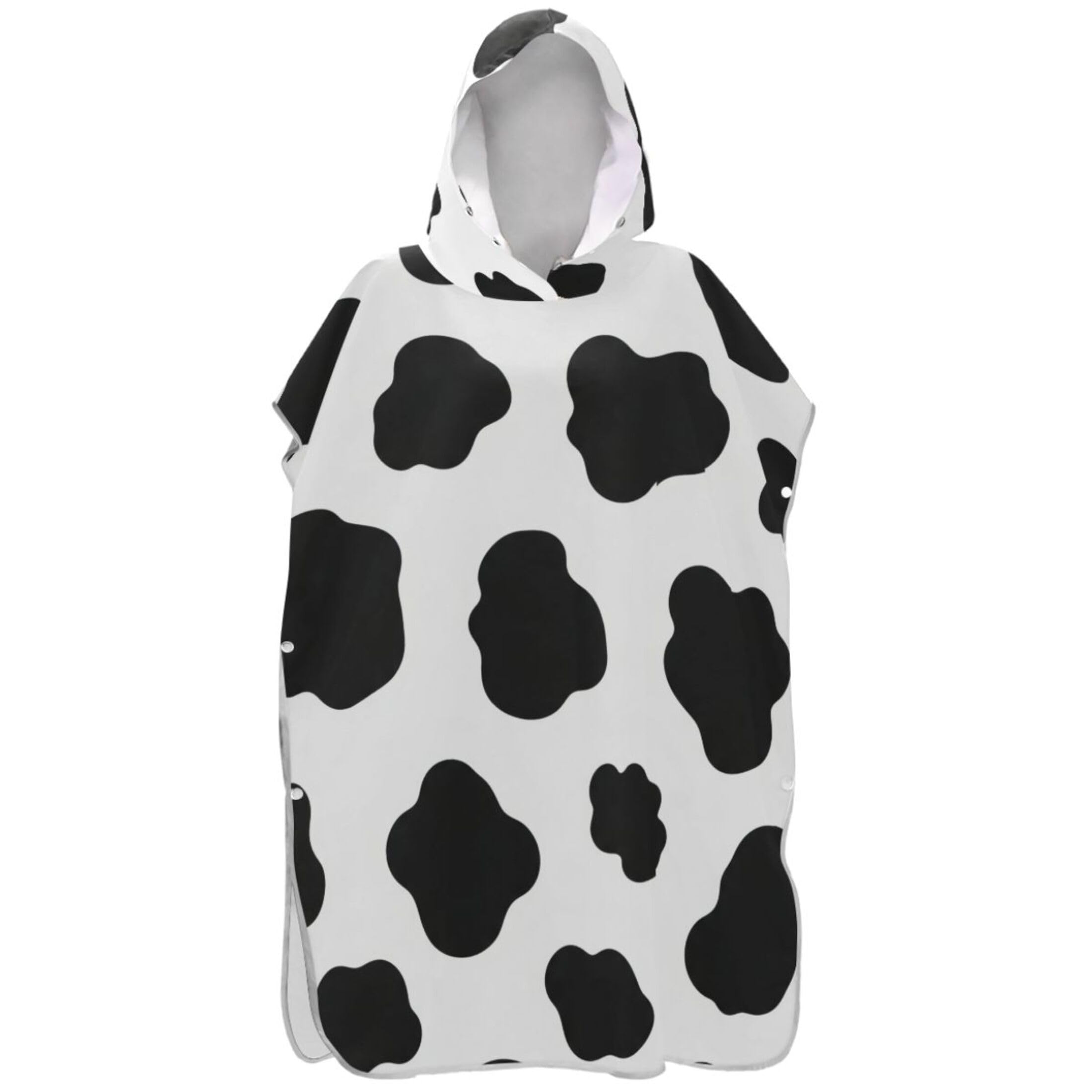 Poncho de surf adulte à pois blancs et serviette de plage à capuche