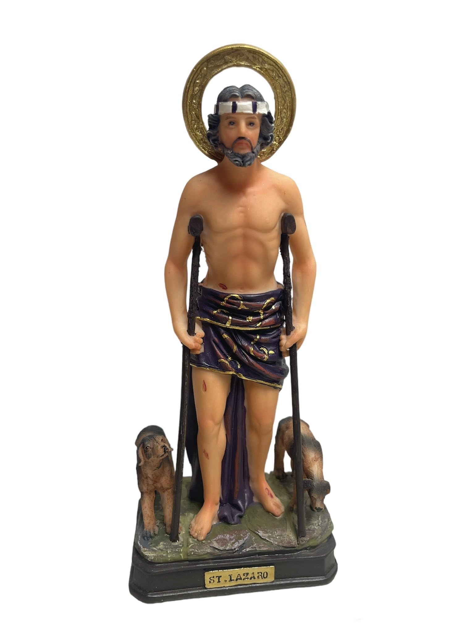 8" Inch Saint St Lazarus Statue Figurine Imagen San Lazaro Santo Religious Gift Art