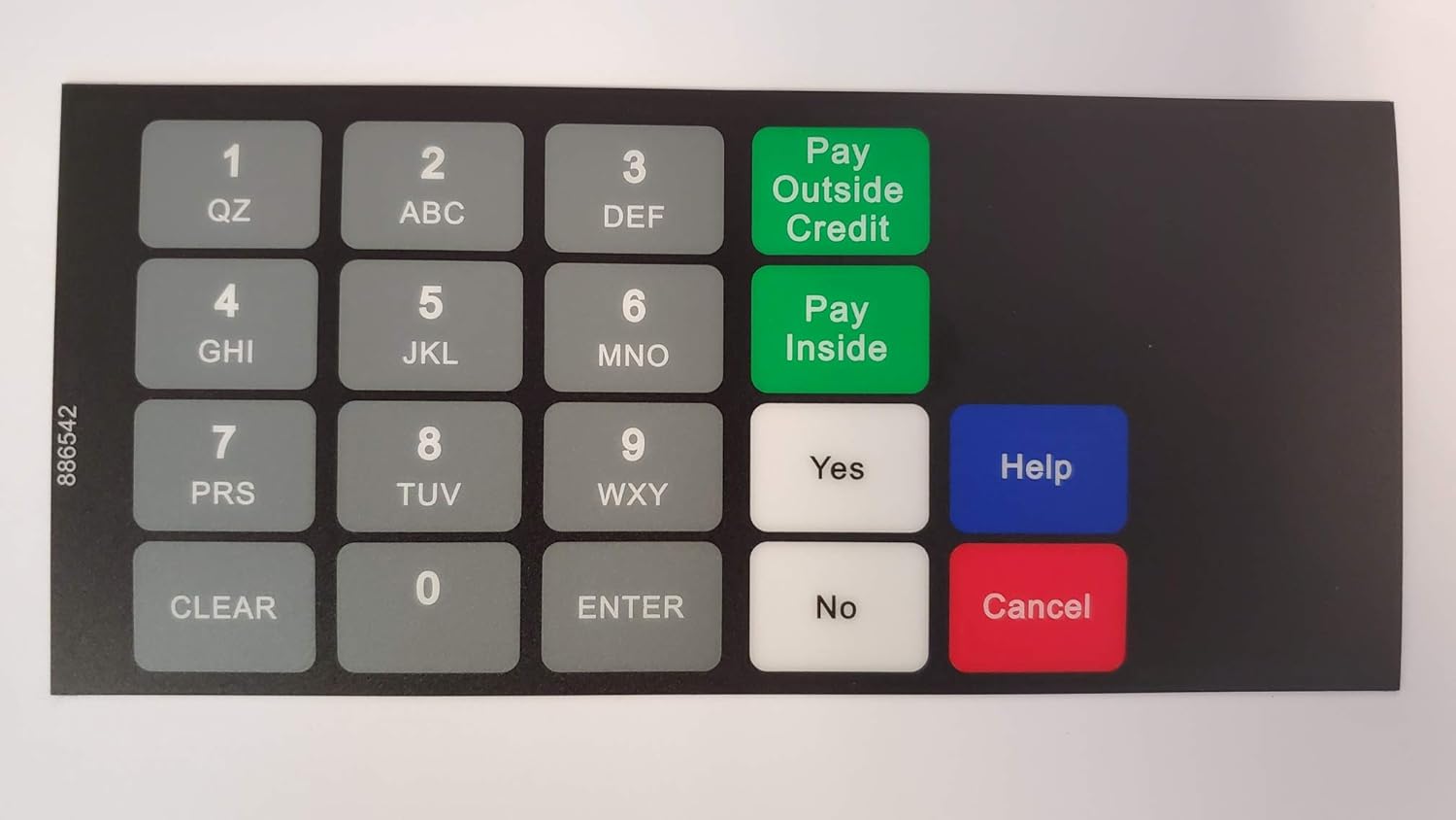 886542-038D Replacement Wayne Vista® Keypad Overlay