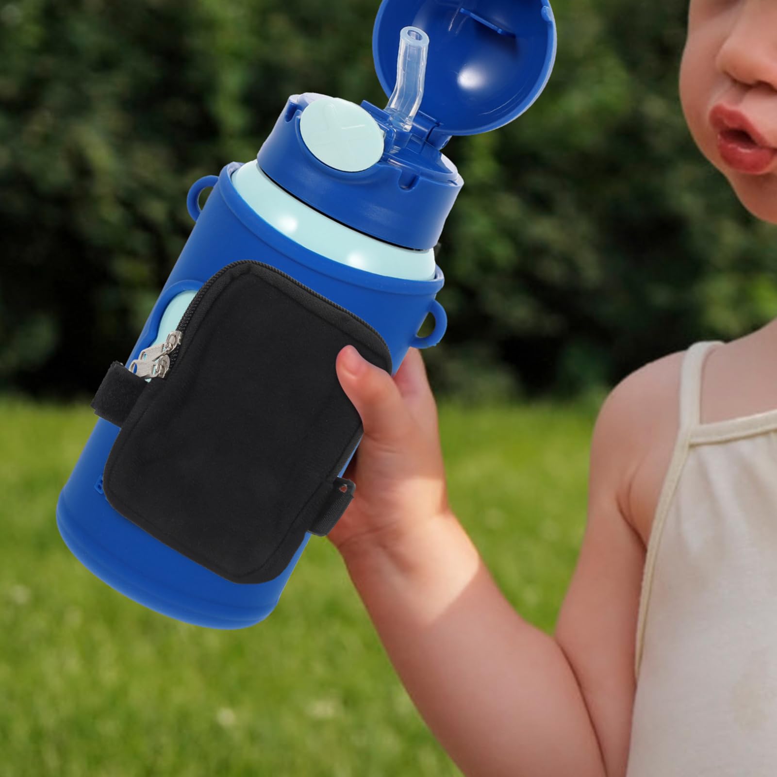 Toddmomy 5stücke Canvas Wasserbecher Tasche Tragbare Trinkflasche Halter Für Outdoor-aktivitäten Leicht Und Langlebig Für Reisen Sport Und Camping