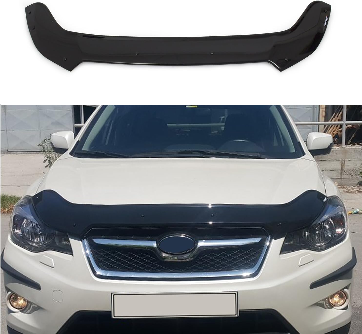 BMY Hood Deflector/Front Bug Shield Compatible for Subaru XV 2013-2017 Hood Guard Bonnet Protector | Particles & Bug | Car Accessories