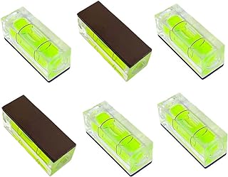 6Pcs Magnetic Small Bubble Level 10x10x29mm Mini Square Bubble Spirit Levels Leveling Tools