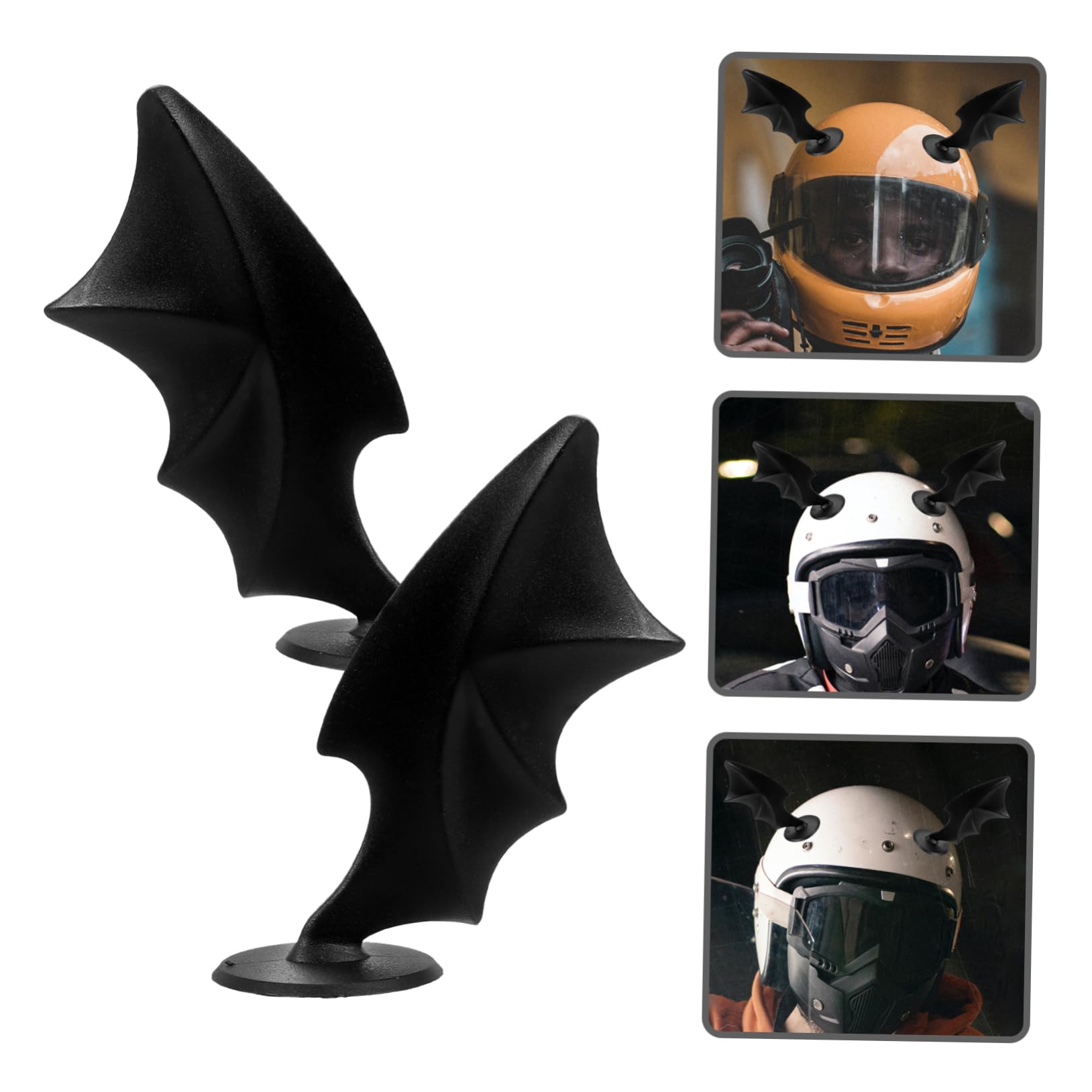 2 Ailes Décoratives Pour Casque - En Plastique Blanc - 10.5x6cm - Pour Customiser Casque, Sac, Vêtements, DIY