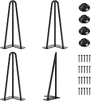 Vista 19 de SMARTSTANDARD Patas de mesa de horquilla de 8 pulgadas, 1/2 pulgadas de diámetro, 3 varillas de metal, proyectos de bricolaje para mesitas de noche