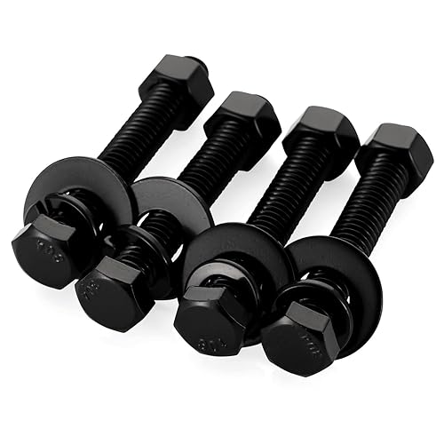 Miniatura 7 de 8 juegos de tornillos de cabeza hexagonal de 14-20 x 2-12 pulgadas, tuercas, arandelas planas y de bloqueo, totalmente roscados, acero inoxidable