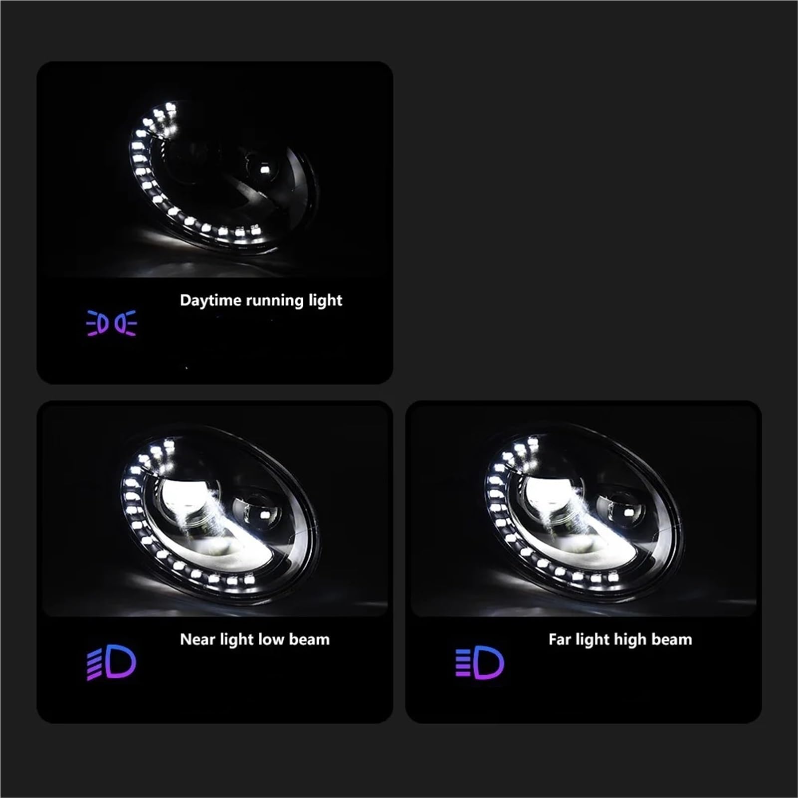 Faro Coche Faros Delanteros LED O Xenón Para Coche, Proyector Doble Para VW Para Beetle 2013 2014 2015 2016 2017 2018 2019 2020 Faros Delanteros