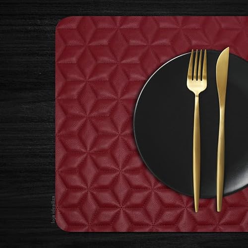 6 Jogo Americano Geo Alto Padrão Impermeável Vm Pvc