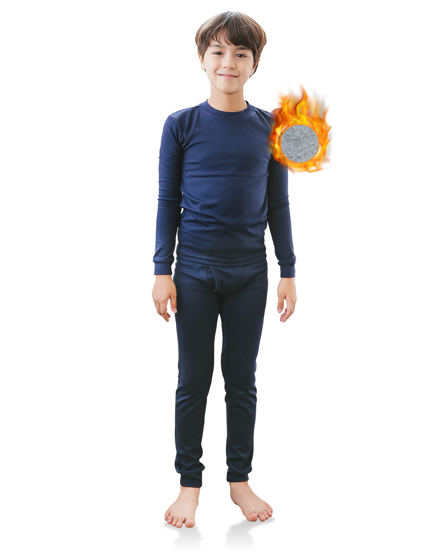 TINFL by Vaenait 4-14 Years Boys Kids Aeroheat Thermal Underwear Base Layers Warm Fleece Lined Pajama Long John Set