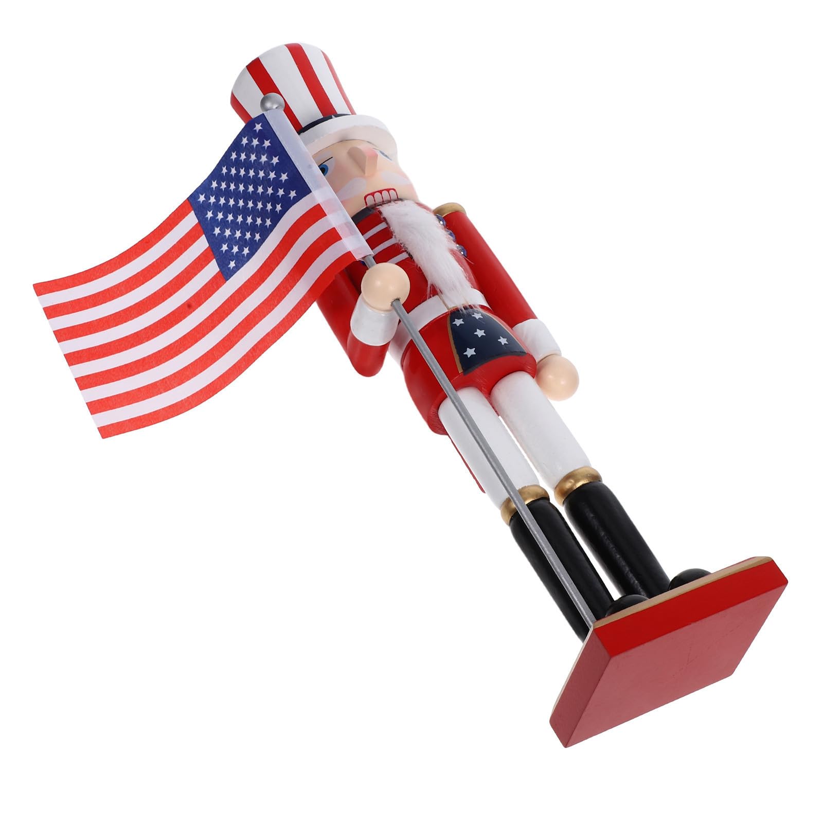 Casse-Noisette en bois de 38cm : figurine de soldat décoratif patriotique