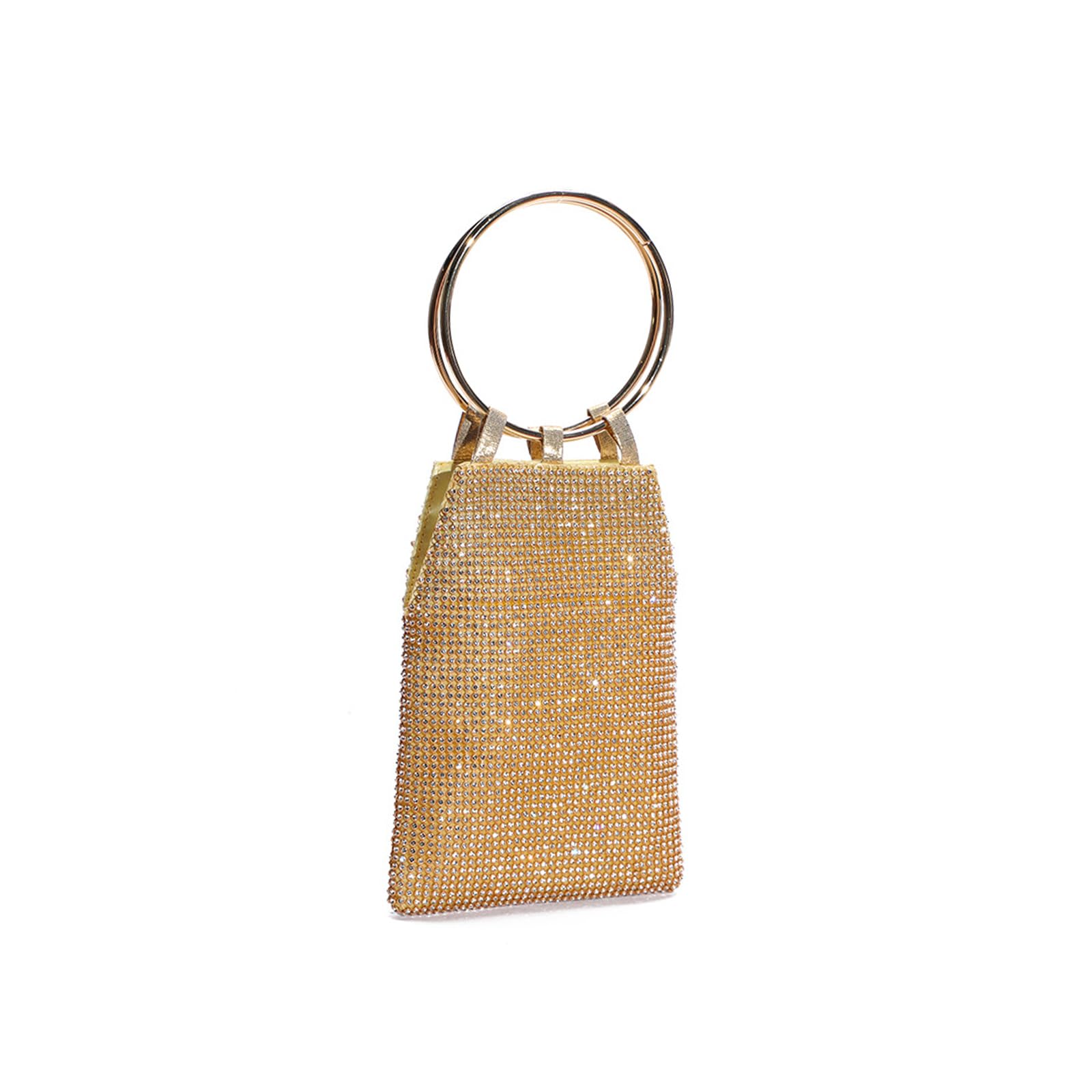 Bolsa de Noche para Mujer Diamantes de Imitación Clutch Bolso de Fiesta Pequeña Bolso de Cristal Bolso de Boda Lujoso Bolsos Bandolera Elegante Bolso de Hombro para Banquete Fiesta Oro