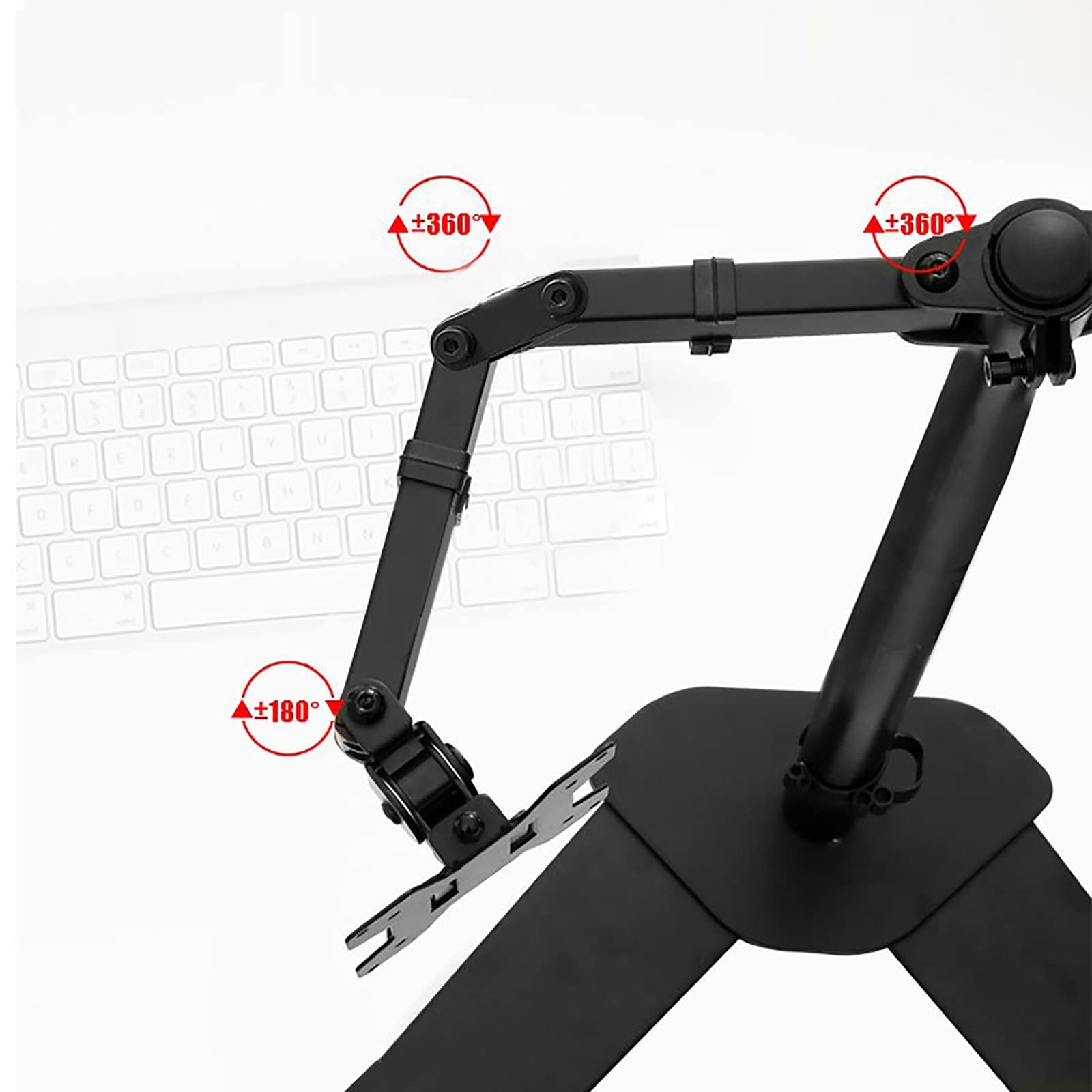Supporto da Tavolo per TV, Supporto Doppio per Monitor da 10 A 27 Pollici, può Contenere 2 Schermi, Bracci Robusti Completamente Regolabili, Dimensioni Massime 100X100 Mm.